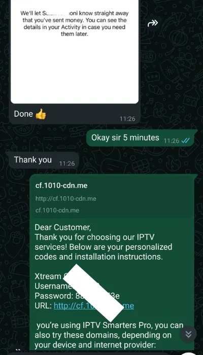 WhatsApp Customer Review